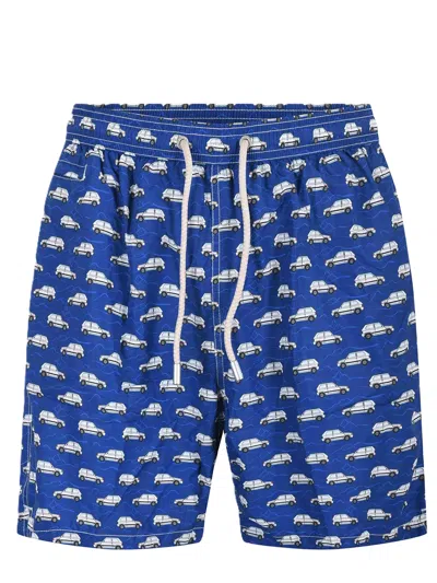 Mc2 Saint Barth Blue Lighting Micro Fantasy Swim Shorts