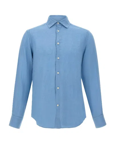 Mc2 Saint Barth Blue Minimalist Casual Shirt