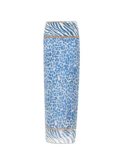 Mc2 Saint Barth Blue Safari-print Thaiti Maxi Skirt