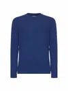 Mc2 Saint Barth Blue Stretch Alpaca Knit Regent Sweater<br/> In Blue