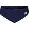 Mc2 Saint Barth Blue Swim Briefs For Boy With Logo In Blue