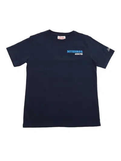Mc2 Saint Barth Blue T-shirt With Prints