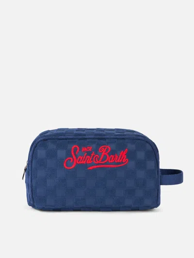 Mc2 Saint Barth Blue Terry Embossed Beauty Case