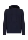 Mc2 Saint Barth Blue Wool Knit Willbur Hoodie In Blue