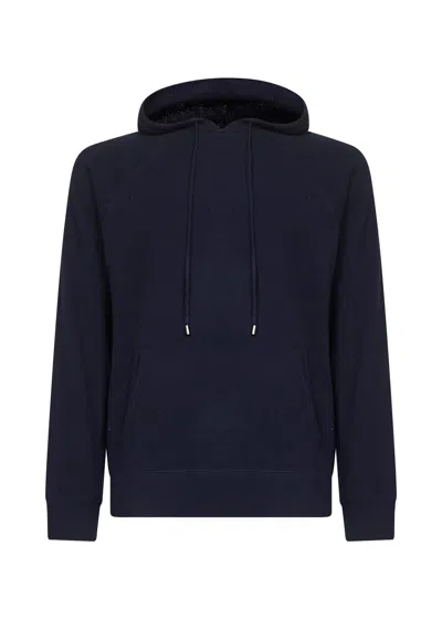 Mc2 Saint Barth Blue Wool Knit Willbur Hoodie