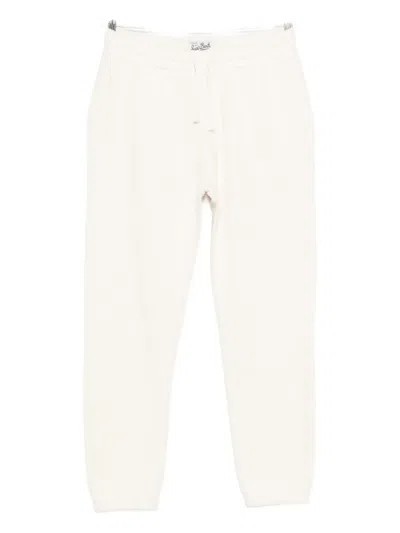 Mc2 Saint Barth Bolt Drawstring Trousers In White
