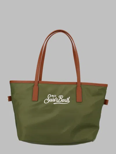 Mc2 Saint Barth Borsa City Medium In Nylon In Green