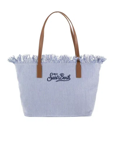 Mc2 Saint Barth Borsa City Mid Fringe Blu Stripes