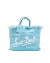 Mc2 Saint Barth Borsa Colette In Canvas Di Cotone Azzurra