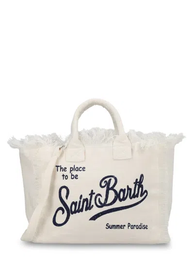 Mc2 Saint Barth Borsa Colette In Lino In Neutral