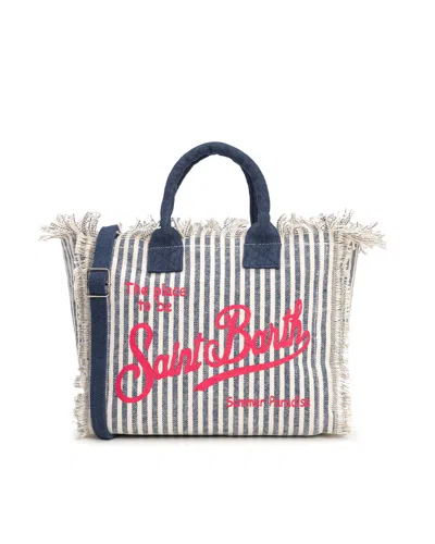 Mc2 Saint Barth Borsa Colette Stripes Blu In Multi