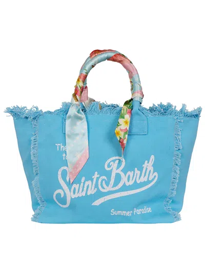Mc2 Saint Barth Canvas Vanity Fringed Tote Bag In Pattern