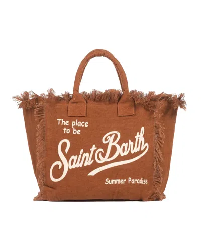 Mc2 Saint Barth Borsa Tote Vanity In Lino Marrone
