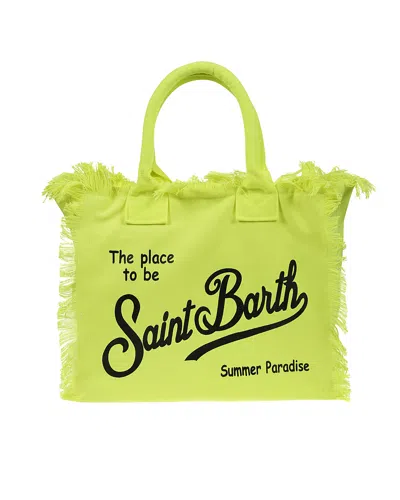 Mc2 Saint Barth Borsa Vanity Canvas Giallo Fluo