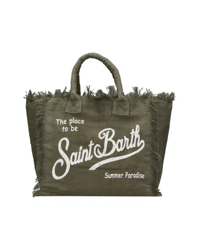 Mc2 Saint Barth Borsa Vanity In Lino Verde