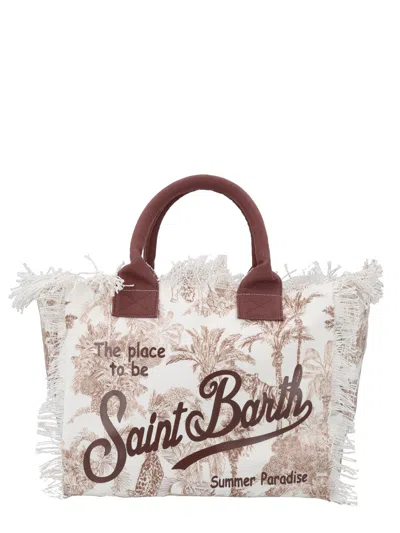 Mc2 Saint Barth Borsa "vanity" Medium In Canvas In Purple