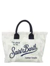 Mc2 Saint Barth Borsa "vanity" Medium In Canvas In White