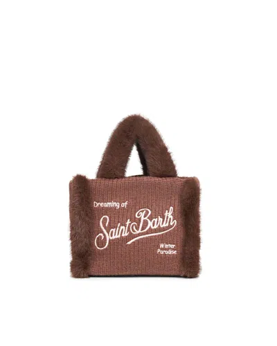 MC2 SAINT BARTH BORSA VANITY MINI SHEARLING RIB MARRONE
