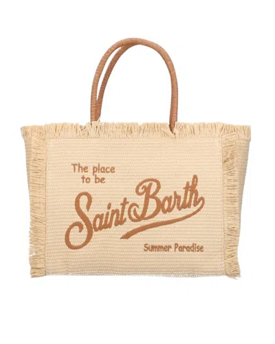 Mc2 Saint Barth Borsa Vanity Straw Marrone In Neutral