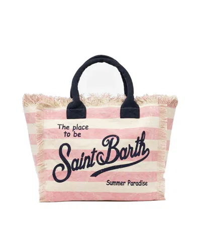 Mc2 Saint Barth Borsa Vanity Stripes Pop Rosa In Pink