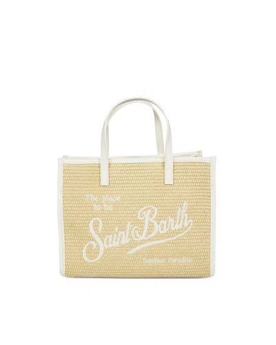 Mc2 Saint Barth Logo-embroidered Tote Bag In Nude