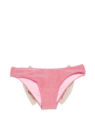 Mc2 Saint Barth Babies' Bow-detail Bikini Bottoms In Pink