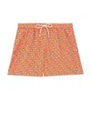 Mc2 Saint Barth Fish-print Drawstring Swim Shorts