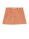 Mc2 Saint Barth Fish-print Drawstring Swim Shorts