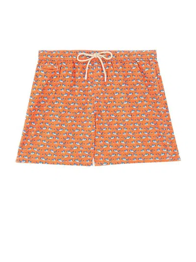 Mc2 Saint Barth Boxer Swimsuit In Orange