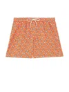 Mc2 Saint Barth Fish-print Drawstring Swim Shorts