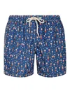Mc2 Saint Barth Man Lightweight Fabric Swim-shorts Lighting Micro Fantasy With Aperol Spritz Print Aperol Special Ed