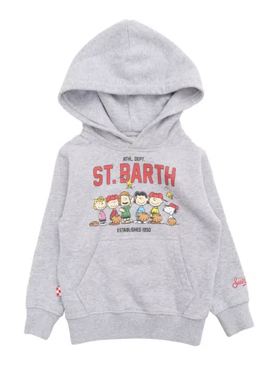 Mc2 Saint Barth Boy Hooded Fleece Sweater In Multi