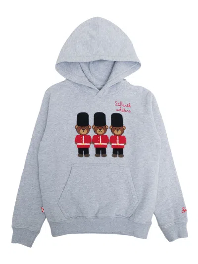 Mc2 Saint Barth Kids' Boy Hooded Fleece Sweater In Multicolor