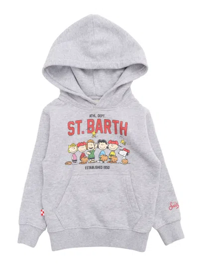 Mc2 Saint Barth Kids' Boy Hooded Fleece Sweater In Multicolor