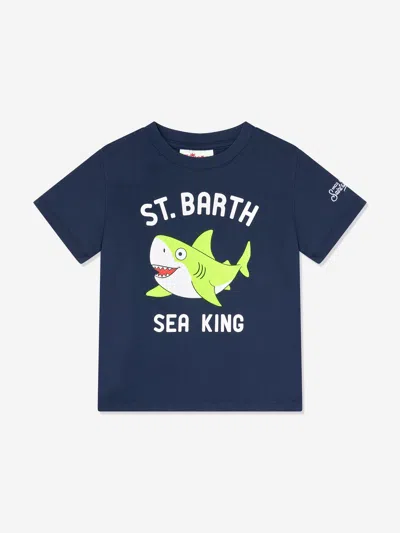 Mc2 Saint Barth Babies' Boys Cool Shark T-shirt In Blue