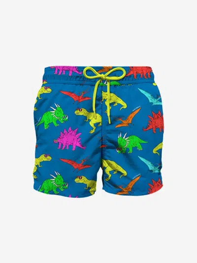 Mc2 Saint Barth Kids' Boys Dino Cool Swim Shorts In Blue