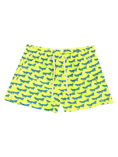 Mc2 Saint Barth Boys Mini Lighting Swim Shorts In Multicolour