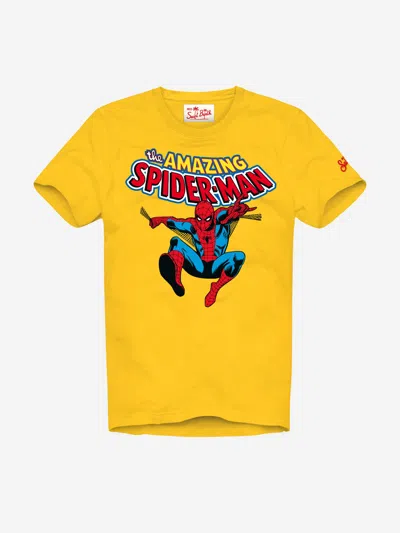 Mc2 Saint Barth Babies' Boys Spider-man Classic T-shirt In Yellow