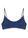 Mc2 Saint Barth Navy Blue Basic Bikini Top In Blue
