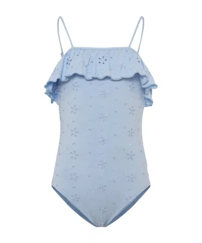 Mc2 Saint Barth Kids' Brielle Swimsuit In Blue