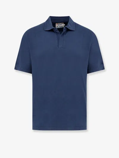 Mc2 Saint Barth Brighton Cotton Polo Shirt In Blue