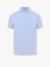 Mc2 Saint Barth Brighton Cotton Polo Shirt With Logo Embroidery In Blue