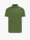Mc2 Saint Barth Brighton Cotton Polo Shirt With Logo Embroidery In Green