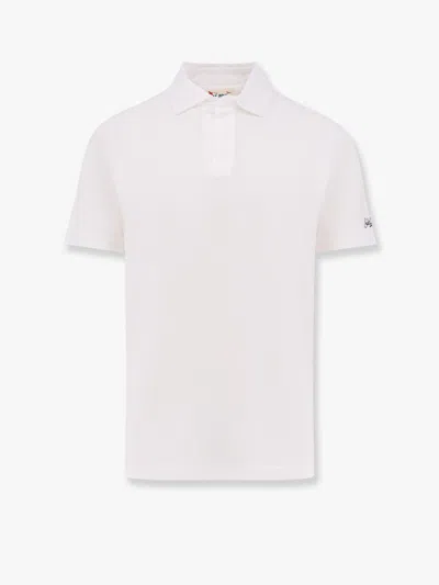 Mc2 Saint Barth Brighton Cotton Polo Shirt With Logo Embroidery In White