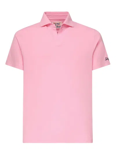 Mc2 Saint Barth Brighton Embroidered-logo Polo Shirt In Pink