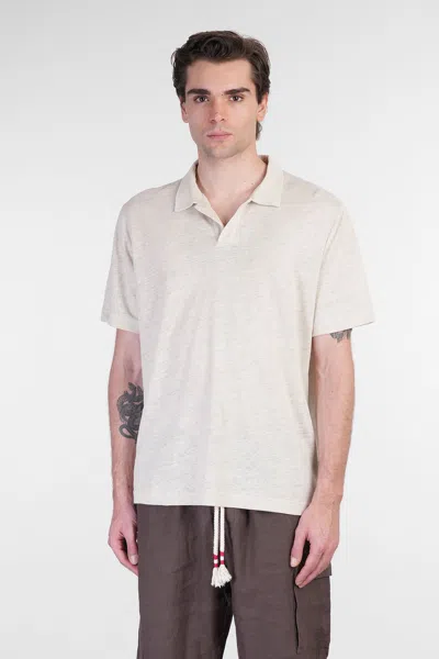 Mc2 Saint Barth Brighton Polo In Taupe Cotton In Neutral