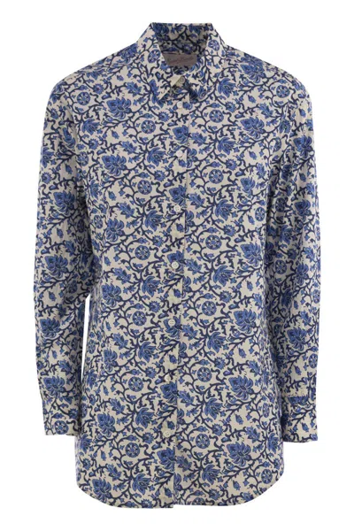 MC2 SAINT BARTH MC2 SAINT BARTH BRIGITTE - SHIRT WITH FLOWER PATTERN