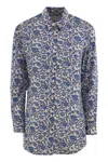 Mc2 Saint Barth Brigitte Floral Shirt In Blue