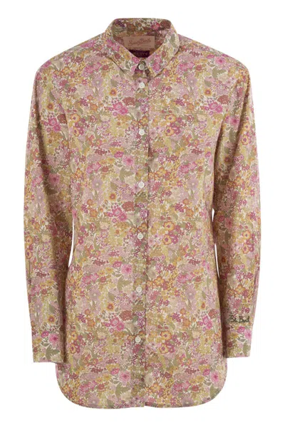 MC2 SAINT BARTH MC2 SAINT BARTH BRIGITTE - SHIRT WITH FLOWER PATTERN