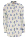 Mc2 Saint Barth Brigitte Shirt Paisley Pattern In White